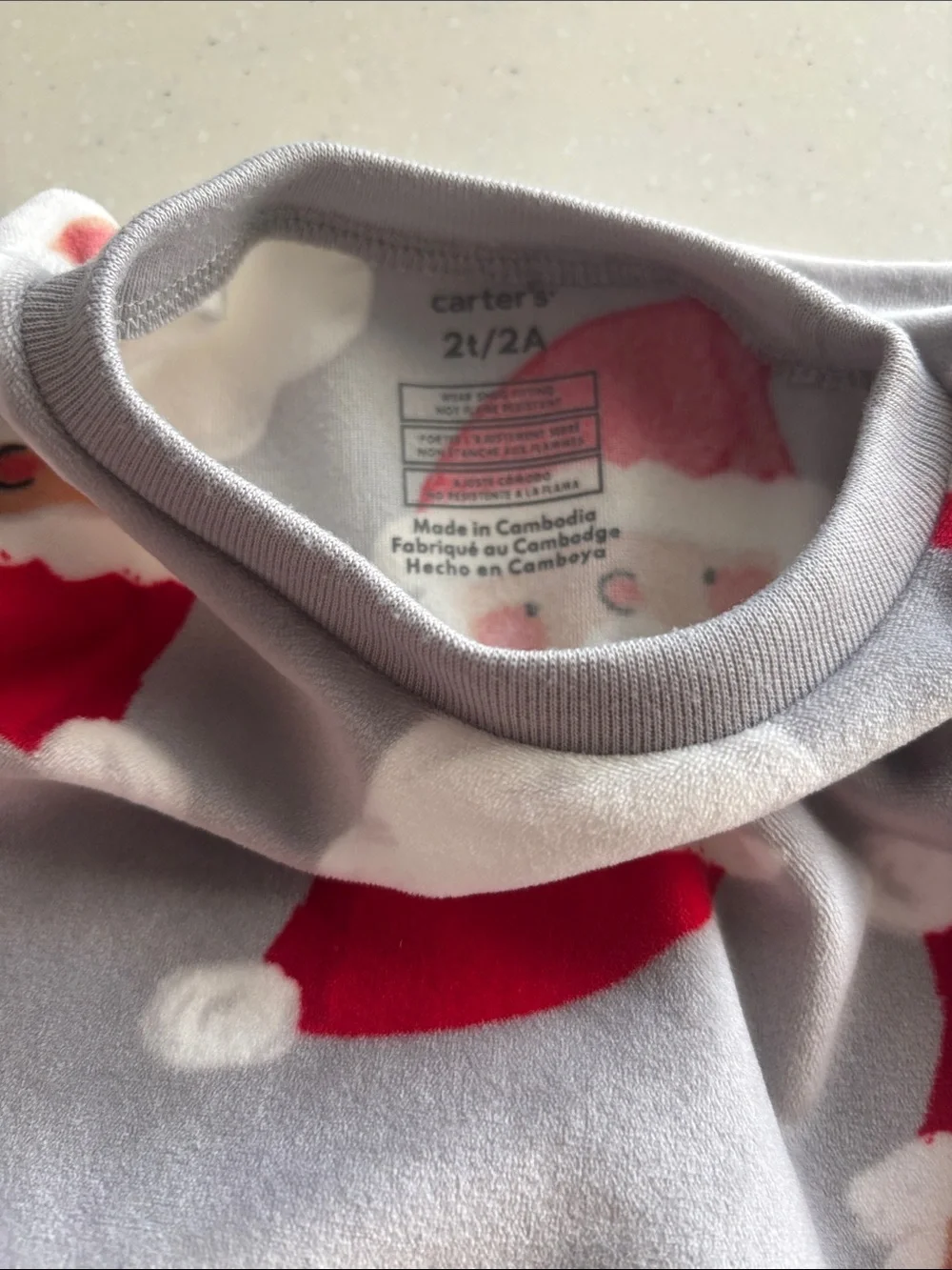 Kids Holiday Santa Gray Pajama Set and Bluey Pajama Set